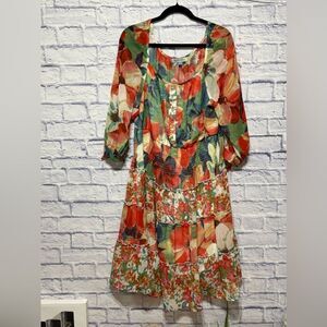 Figueroa & Flower Women's Red Floral Dress Size 2X NWT 
New with tags
